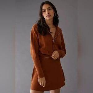 Anthropologie Brown Skirt Set